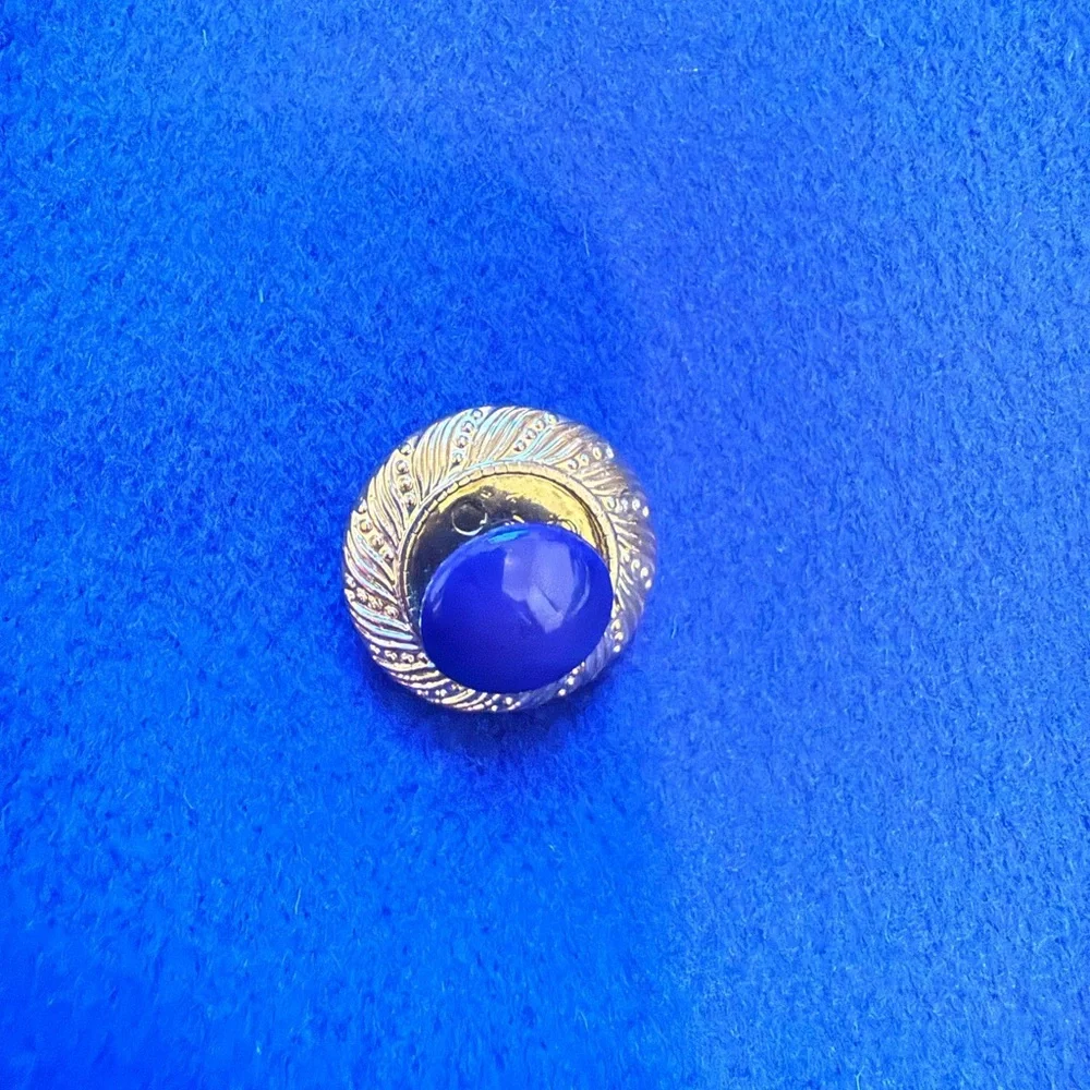 John Weitz Vintage Vibes 60s Inspired Sapphire Blue Wool Women's Pea Coat - Picture 15 of 16